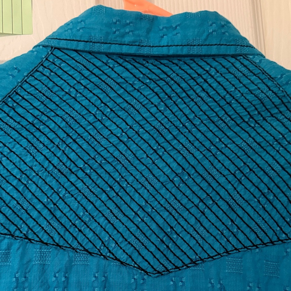 Buckle Black Label Men's Vibrant Teal Shirt - Picture 7 of 7